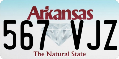 AR license plate 567VJZ