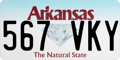 AR license plate 567VKY