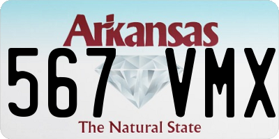 AR license plate 567VMX