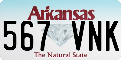 AR license plate 567VNK