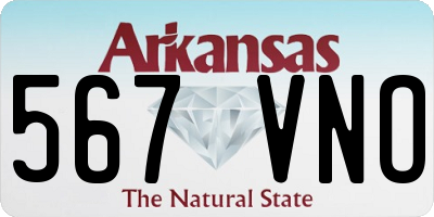 AR license plate 567VNO