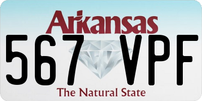 AR license plate 567VPF