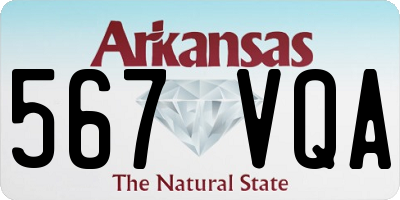 AR license plate 567VQA