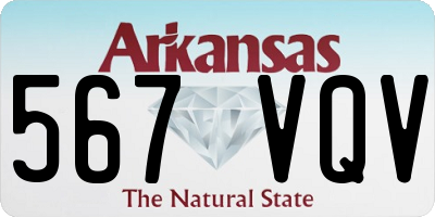 AR license plate 567VQV