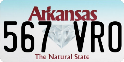 AR license plate 567VRO