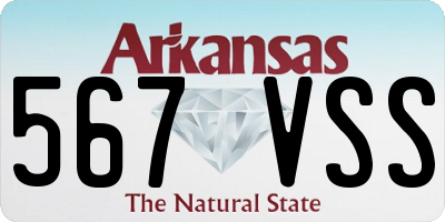 AR license plate 567VSS
