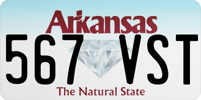 AR license plate 567VST
