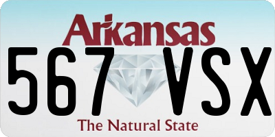 AR license plate 567VSX