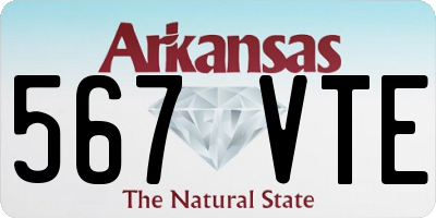 AR license plate 567VTE