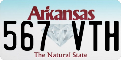 AR license plate 567VTH