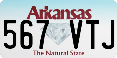 AR license plate 567VTJ