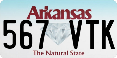 AR license plate 567VTK