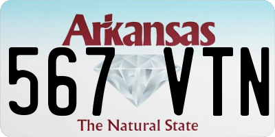 AR license plate 567VTN