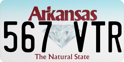 AR license plate 567VTR