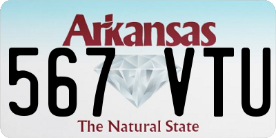 AR license plate 567VTU