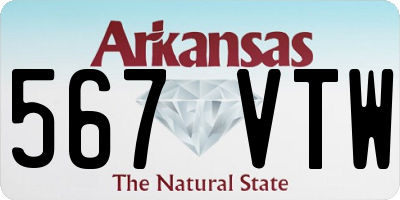 AR license plate 567VTW