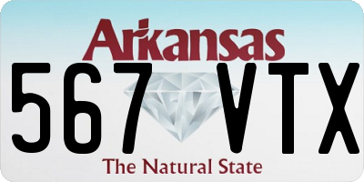 AR license plate 567VTX