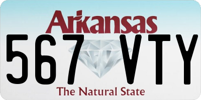 AR license plate 567VTY