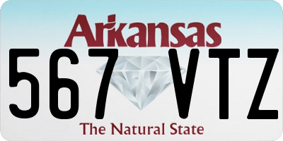 AR license plate 567VTZ