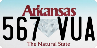 AR license plate 567VUA