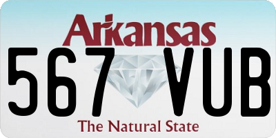 AR license plate 567VUB