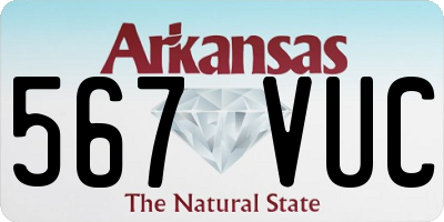 AR license plate 567VUC