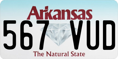 AR license plate 567VUD