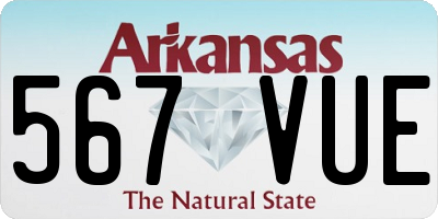 AR license plate 567VUE