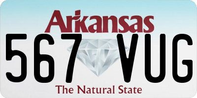AR license plate 567VUG