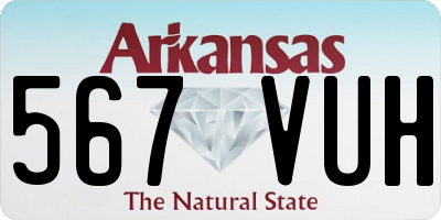 AR license plate 567VUH
