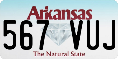 AR license plate 567VUJ