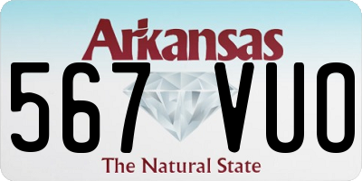 AR license plate 567VUO