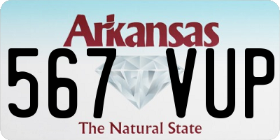 AR license plate 567VUP