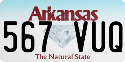 AR license plate 567VUQ
