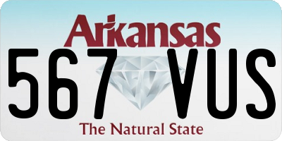 AR license plate 567VUS