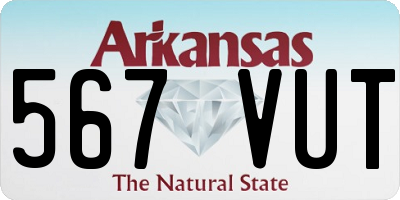 AR license plate 567VUT