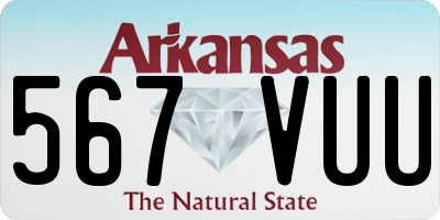 AR license plate 567VUU