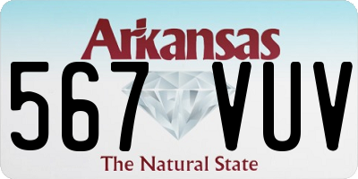 AR license plate 567VUV