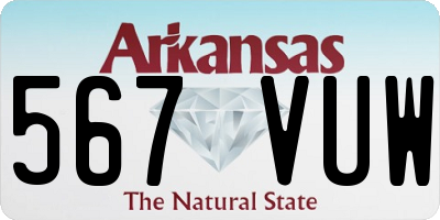 AR license plate 567VUW