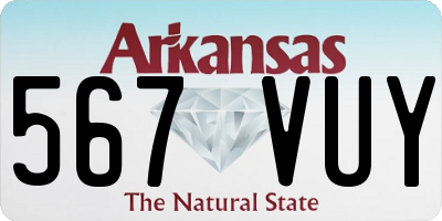 AR license plate 567VUY