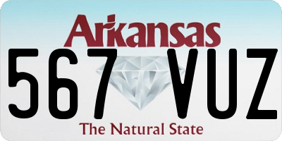 AR license plate 567VUZ