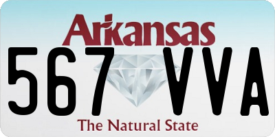 AR license plate 567VVA