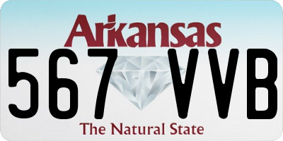 AR license plate 567VVB