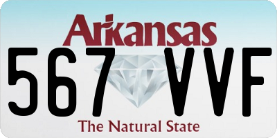 AR license plate 567VVF