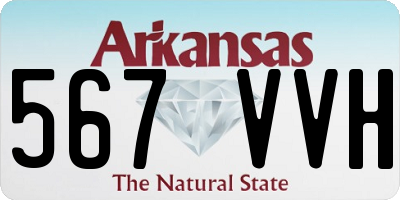 AR license plate 567VVH