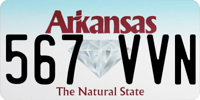 AR license plate 567VVN