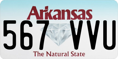 AR license plate 567VVU