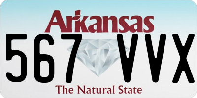 AR license plate 567VVX