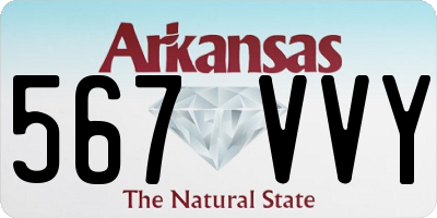 AR license plate 567VVY