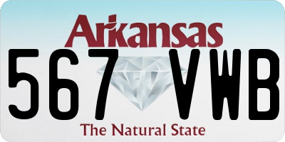 AR license plate 567VWB